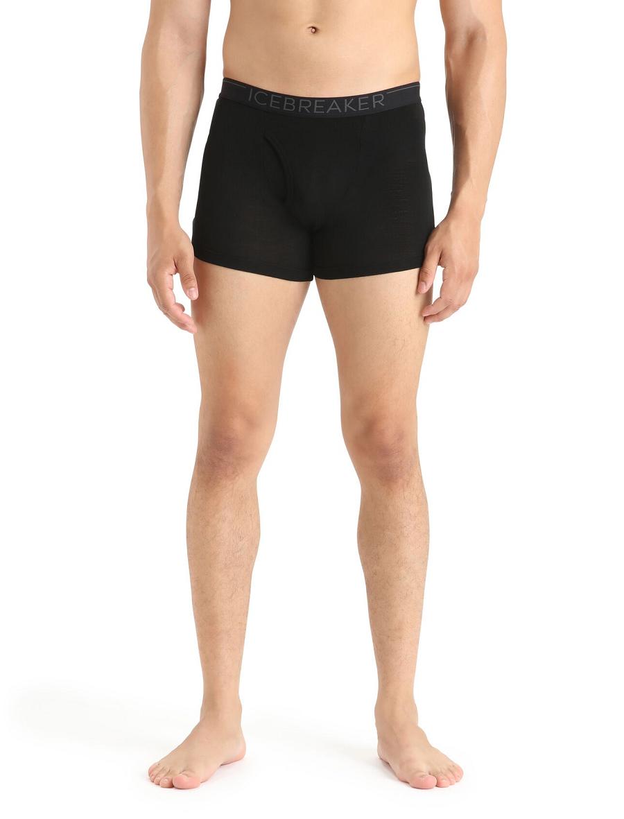 Sous Vêtement Icebreaker Merino 175 Everyday Thermal Boxers With Fly Homme Noir | FR 1293VRWD